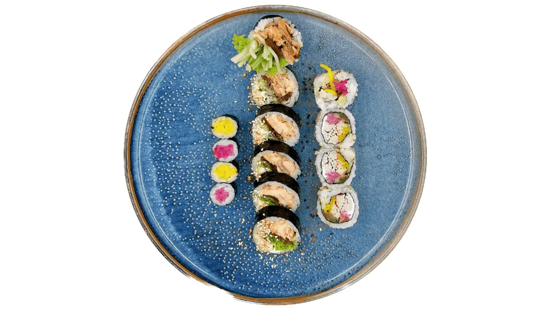 BookNoFees: Restaurang – PanSushi – Warsaw – Stekt sushi, bild 1