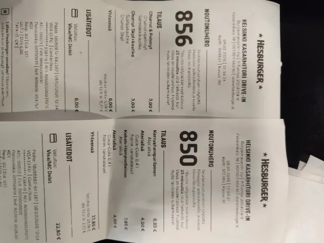 BookNoFees: Snackbar – Hesburger – Helsinki – Hesburger, bild 3