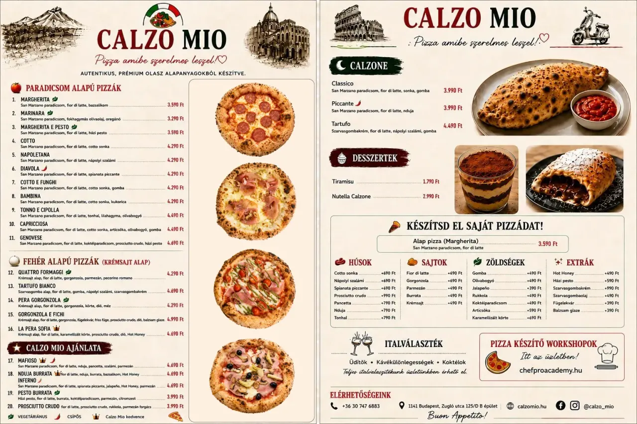 BookNoFees: Snackbar – Calzo Mio – Budapest – Calzo Mio, bild 1